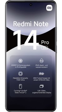 Xiaomi Redmi Note 14 Pro 5G, 256 GB T-Mobile schwarz