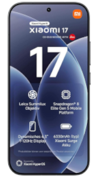 Xiaomi 17 5G, 512 GB schwarz